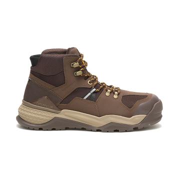 Caterpillar Provoke Mid Wasserdichte Alloy Kappe Sicherheitsstiefel Herren Braun | DE2924NB