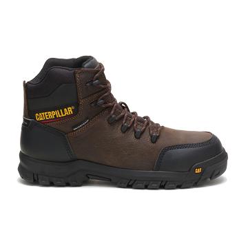 Caterpillar Resorption Wasserdichte Composite Kappe Sicherheitsstiefel Herren Kaffee | DE2943BC