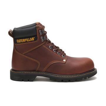 Caterpillar Second Shift Steel Kappe Sicherheitsstiefel Herren Bordeaux | DE2933IS