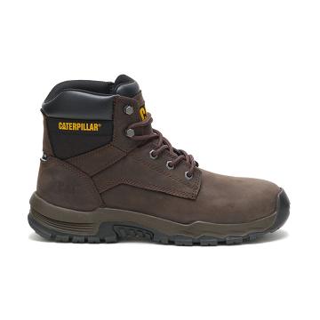 Caterpillar Upholder Wasserdichte Steel Kappe Sicherheitsstiefel Herren Kaffee | DE2908GL