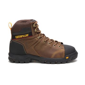 Caterpillar Wellspring Wasserdichte Metatarsal Guard Steel Kappe Sicherheitsstiefel Herren Kaffee | DE2940QZ